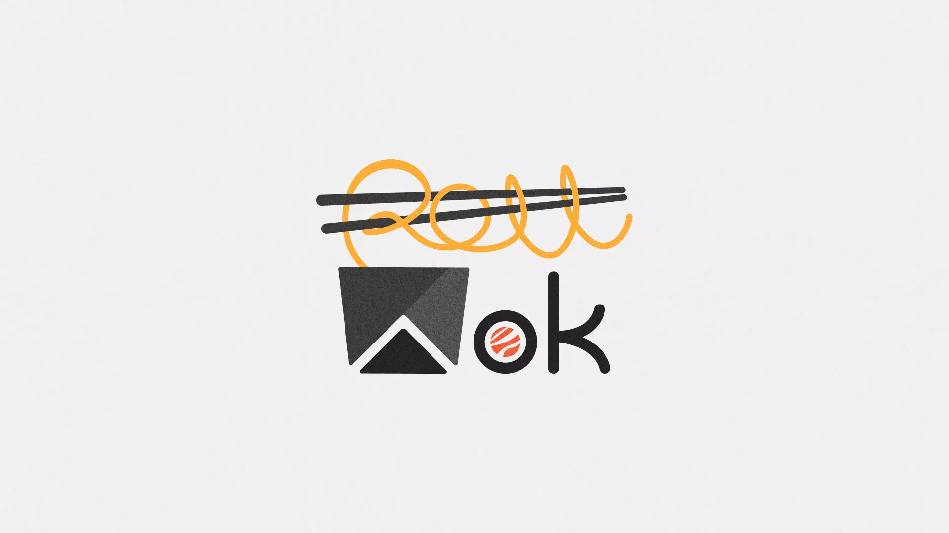 Разработка логотипа суши-бара «Roll Wok Club» в Уварово