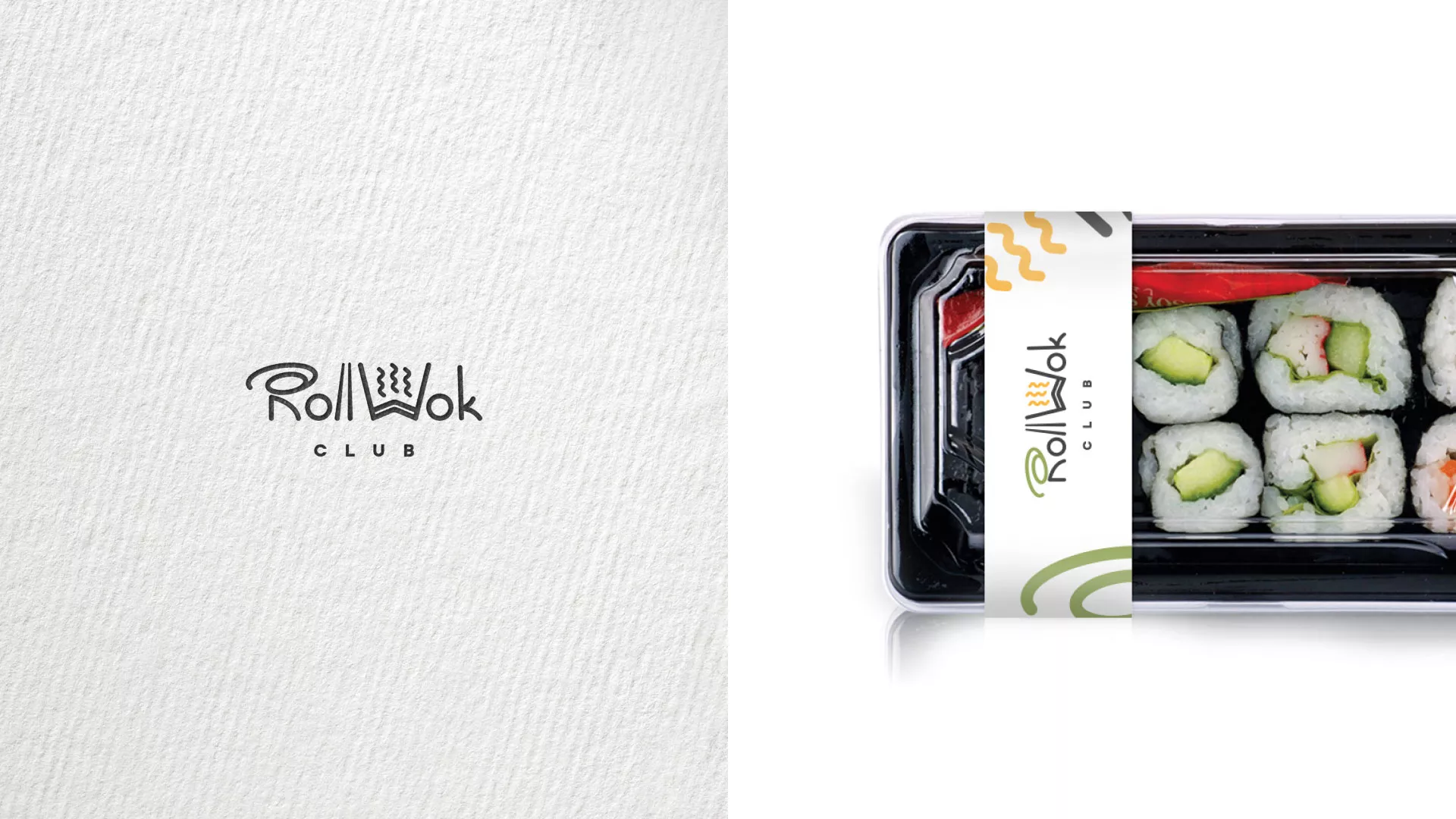 Разработка наклеек для суши-бара «Roll Wok Club» в Уварово